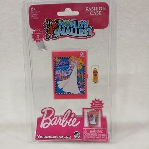 Worlds Smallest BARBIE FASHION CASE + 2 Mini Dolls Miniature Totally Hair Barbie